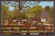 POSTCARD. BARGES ON DELAWARE