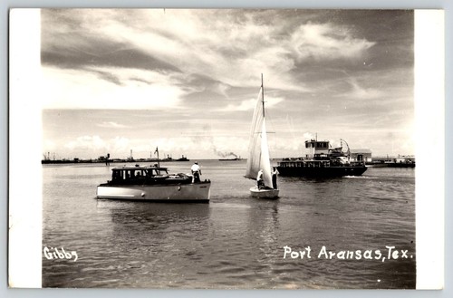 Postcard rppc port aransas - postcard,