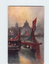 Postcard Barges On The Thames