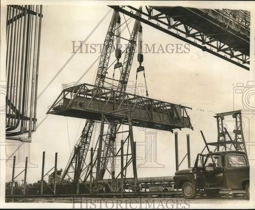 1966 press photo barge - photo, barge-mounted